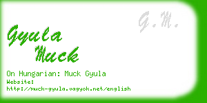 gyula muck business card